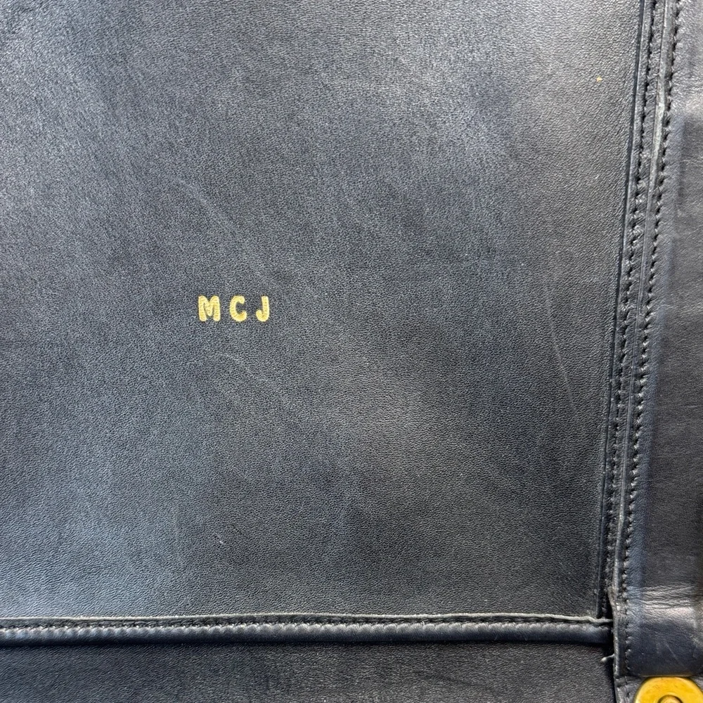 Vintage Black Leather Men's messenger Bag made in the USA 🇺🇸